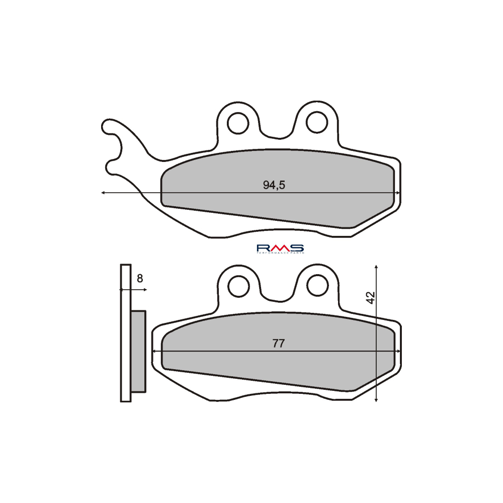 Pastiglie Freno RMS Organiche Piaggio Hexagon Lx 125cc/Skipper st 1...