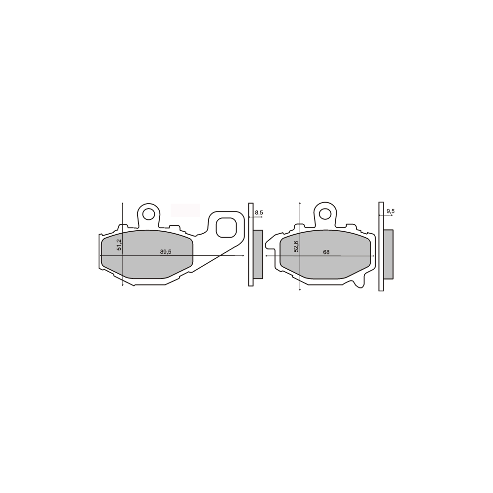 Pastiglie Freno RMS Organiche Kawasaki 400-1100cc RMS