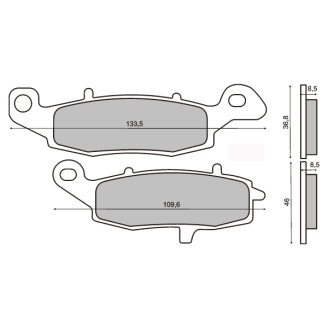 Pastiglie Freno RMS Organiche Kawasaki ZR-7 RMS