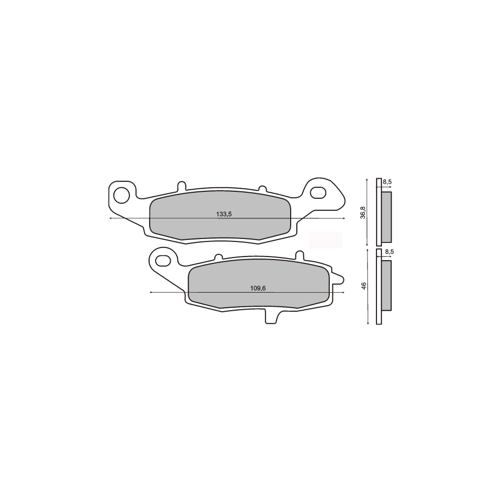 Pastiglie Freno RMS Organiche Kawasaki ZR-7 RMS