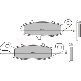 Pastiglie Freno RMS Organiche Suzuki SV 650S RMS