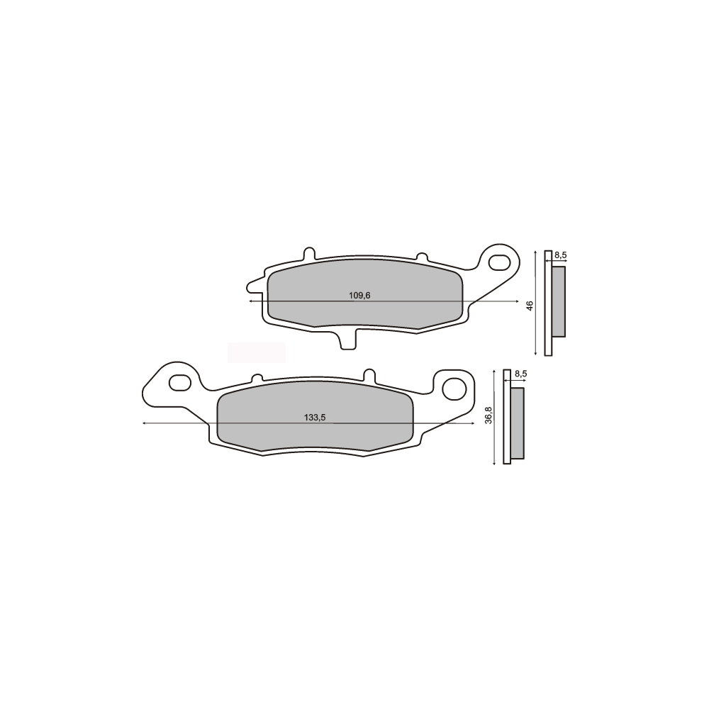 Pastiglie Freno RMS Organiche Suzuki SV 650S RMS