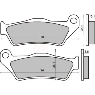 Pastiglie Freno RMS Organiche Bmw 850-1200cc RMS