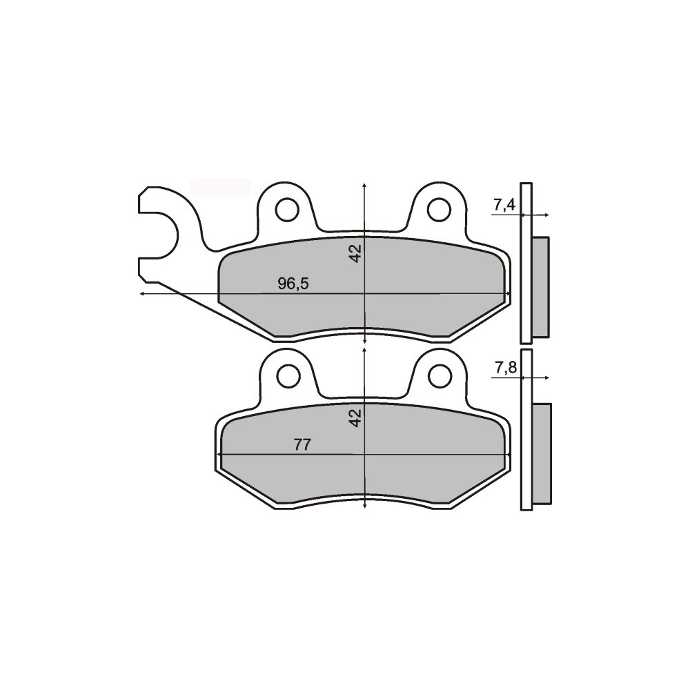 Pastiglie Freno RMS Organiche Peugeot Geopolis RMS