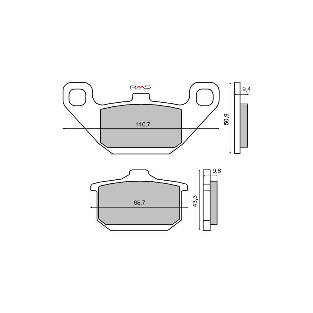 Pastiglie Freno RMS Organiche Kawasaki VN Classic 1500cc RMS