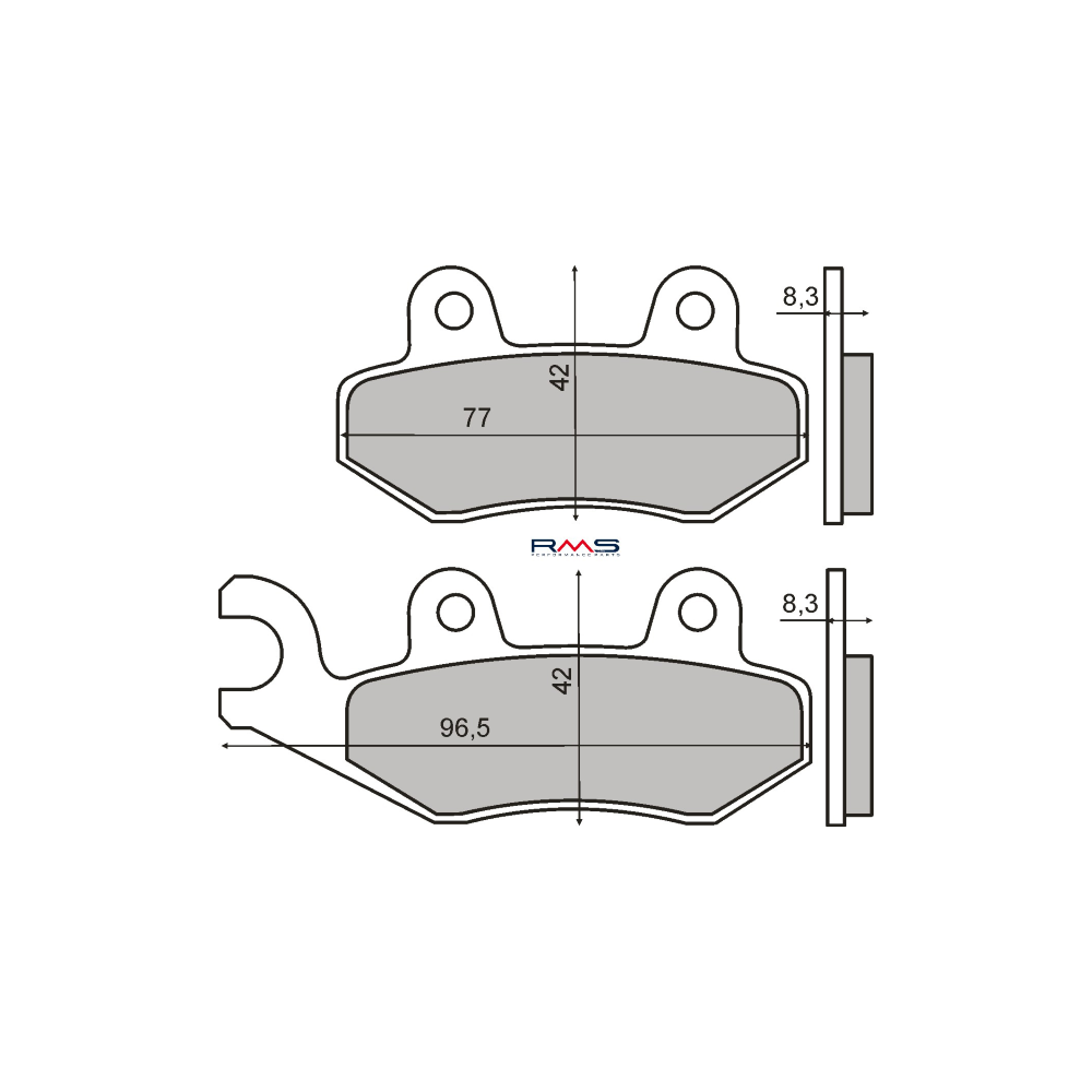 Pastiglie Freno RMS Organiche Peugeot Geopolis 125cc/Satelis 125-25...