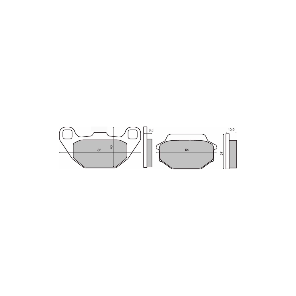 Pastiglie Freno RMS Organiche Kymco 50-125-150cc RMS