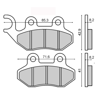 Pastiglie Freno RMS Organiche Sym/Peugeot Tweet RMS