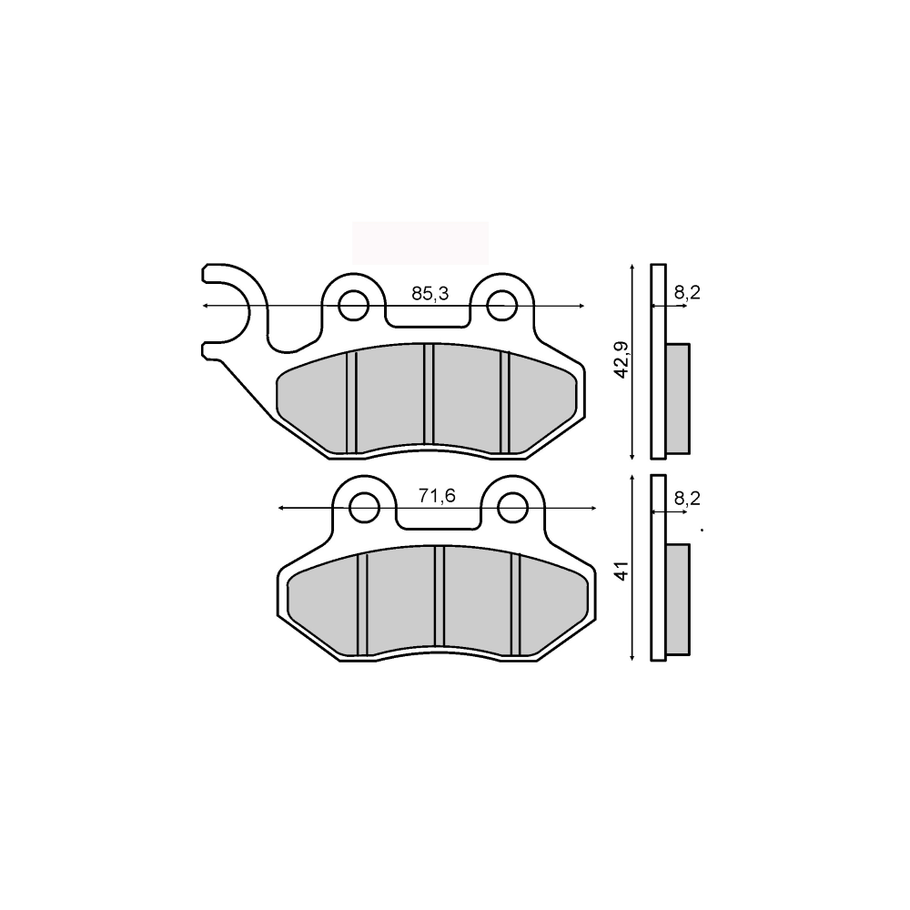 Pastiglie Freno RMS Organiche Sym/Peugeot Tweet RMS