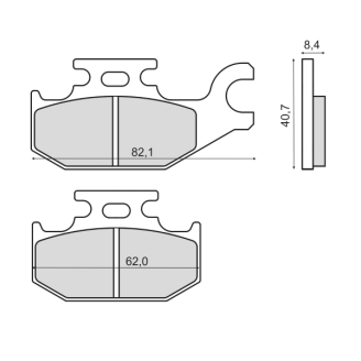 Pastiglie Freno RMS Organiche Suzuki Atv Lt-a 450cc RMS