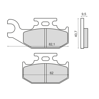 Pastiglie Freno RMS Organiche Suzuki Kingquad 700cc RMS