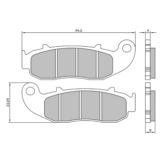 Pastiglie Freno RMS Organiche Fantic Enduro-Motard 50/125cc RMS