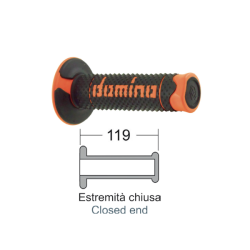 Manopole Domino Soft Hand Nero/Arancio