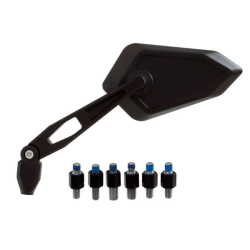 Coppia Specchietti Universali Con Adattatori Specchi Retrovisori RMS