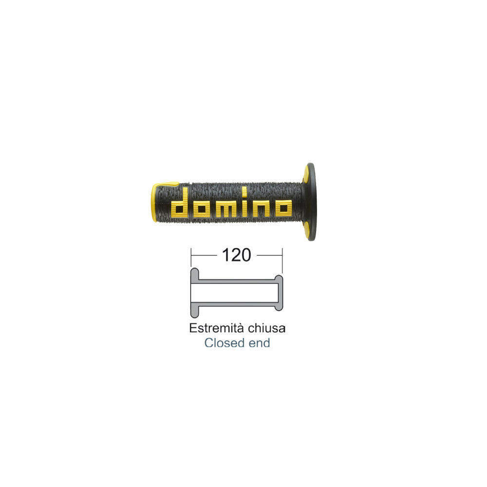 DOMINO Grips off-road blackyellow Knobs Domino