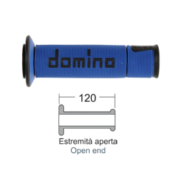 Manopole Domino Road-Racing Blu/Nero