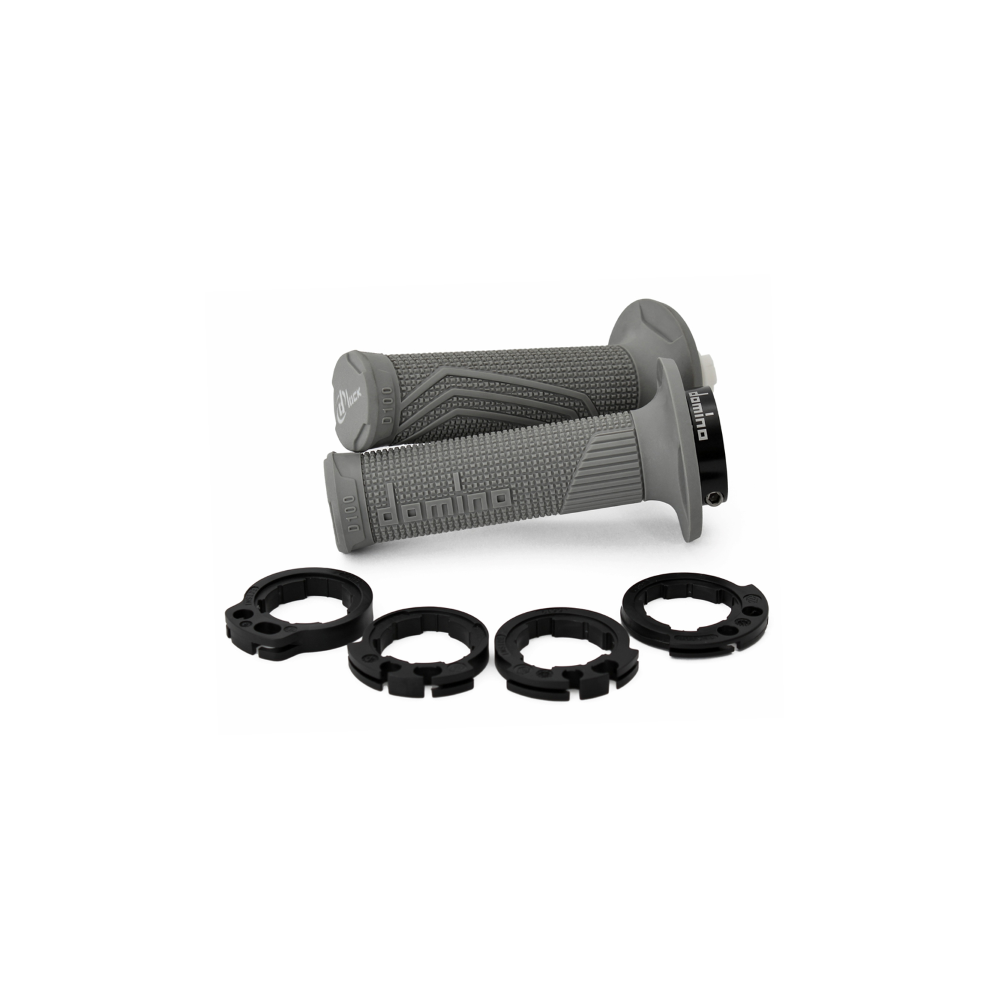 DOMINO Poignées D-lock gris avec virole D10046C5200A9-0 - Gris Boutons Domino