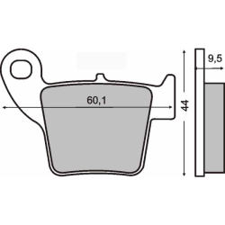  Organic Brake Pads Honda Cr 125-250cc/Cre 450cc Brake Pads RMS