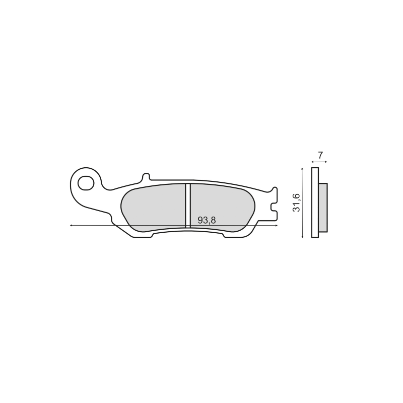 RMS Organic Brake Pads Yamaha YZ 125cc Brake Pads RMS