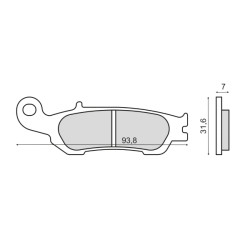 RMS Organic Brake Pads Yamaha YZ 125cc Brake Pads RMS