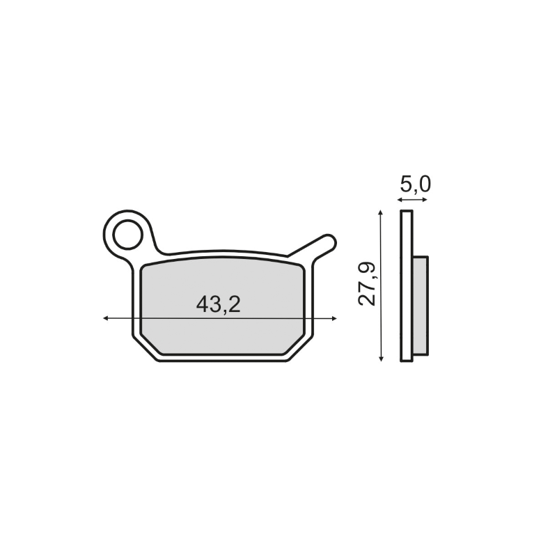 Plaquettes de frein frittées Sinter-Tech KTM Sx 65cc Plaquettes de frein RMS