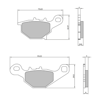 Plaquettes de Frein Frittée Sinter-Tech Suzuki RM 85 Plaquettes de frein RMS