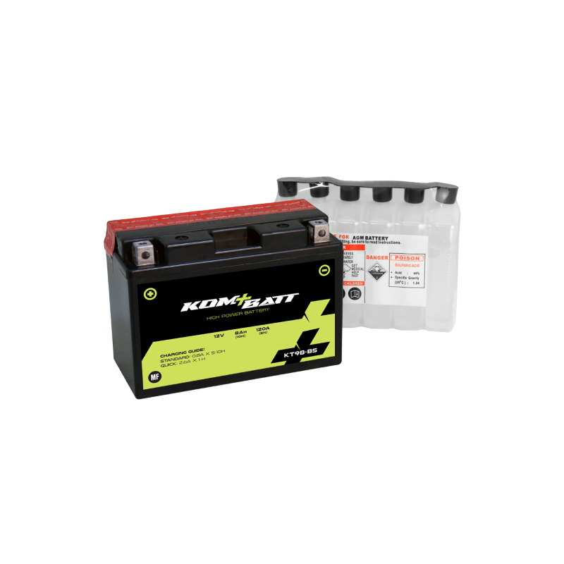 Kombatt Battery Mf KT9B-Bs Lead-Acid Batteries Kombatt