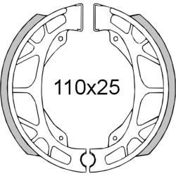 Mâchoires de frein arrière RMS Aprilia ScarabeoSr 50cc mâchoires de frein RMS