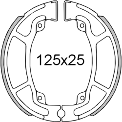 Mâchoires de frein arrière RMS Honda Sh 125-150cc mâchoires de frein RMS
