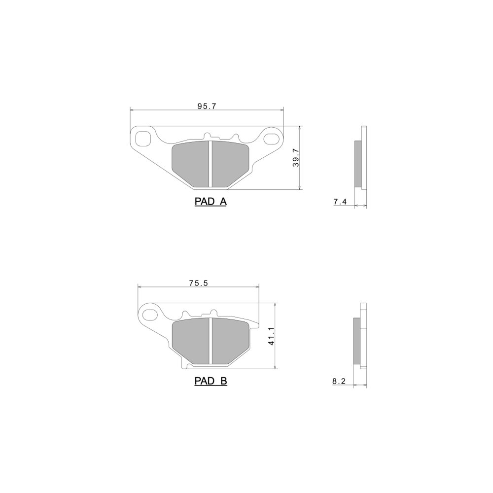 Pastillas de freno Nissin A0680 Premium Semi-Metallic - 2P-279NS Pastillas de freno Nissin