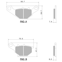Pastillas de freno Nissin A0680 Premium Semi-Metallic - 2P-279NS Pastillas de freno Nissin