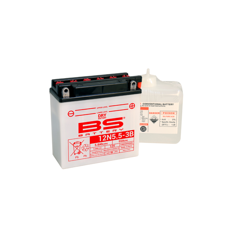 Batterie BS 12N5.5-3B Batteries au plomb-acide BS-Battery