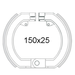 RMS Classic Front brake shoes Piaggio Vespa Sprint Veloce 150cc 026832 Brake Shoes Rms Classic