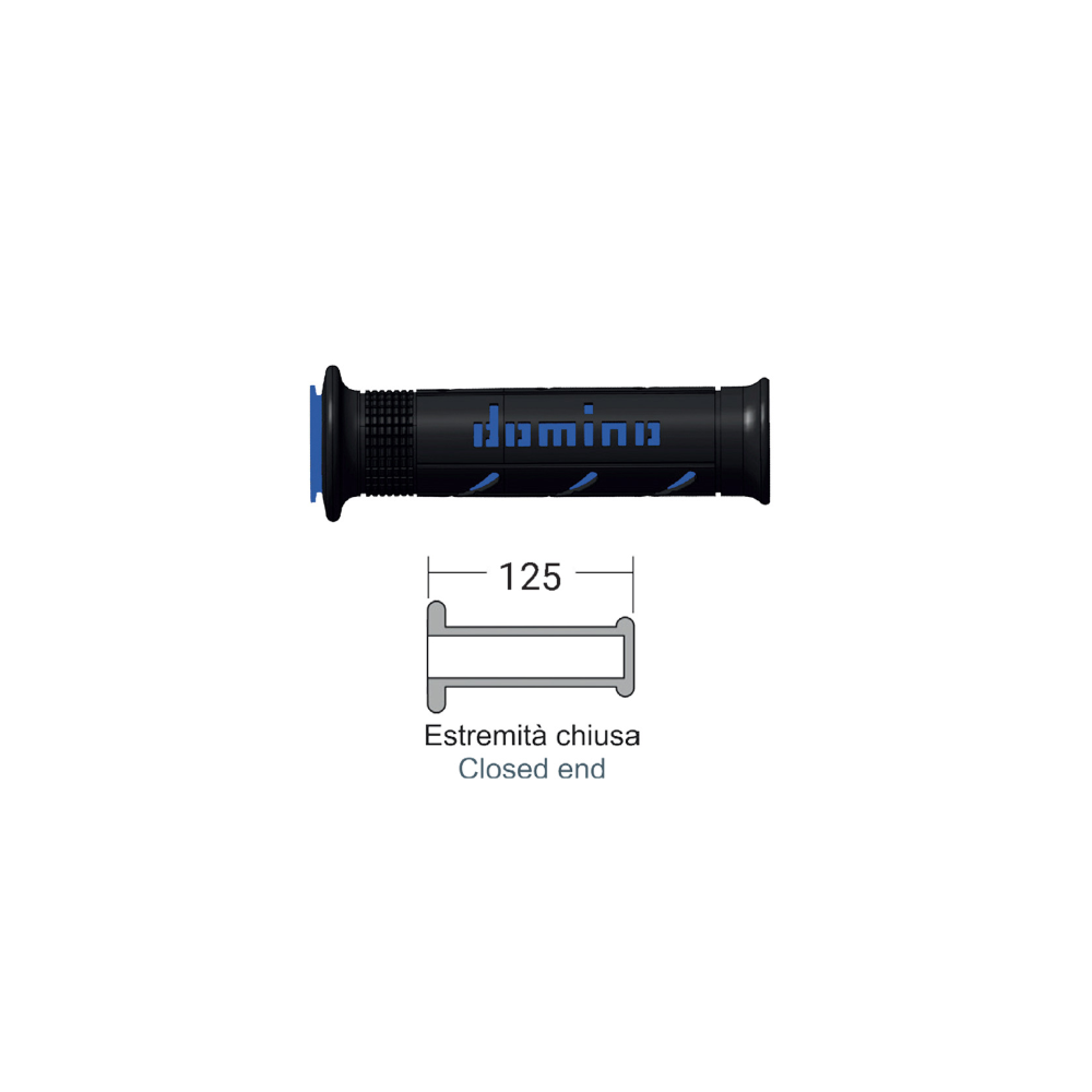 Manopole Domino mx2 Maxiscooter Nero/Blu