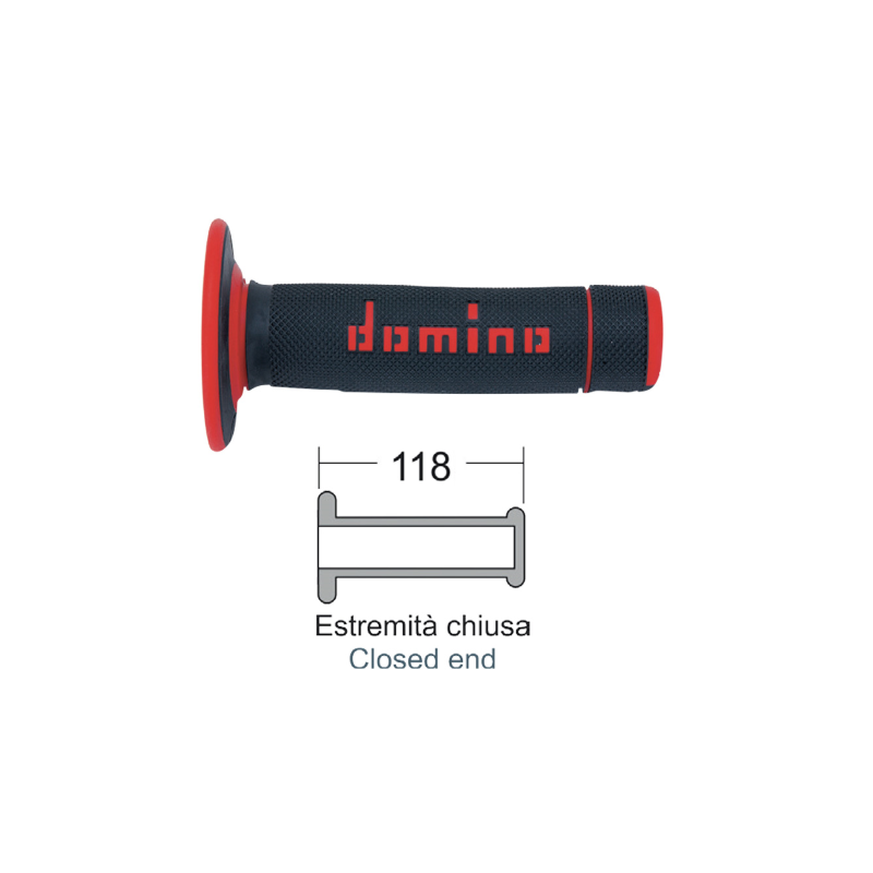 Domino Black/Red Grips Cross Grips Domino