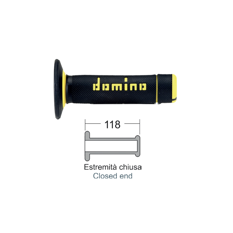Domino Black/Yellow Grips Cross Grips Domino