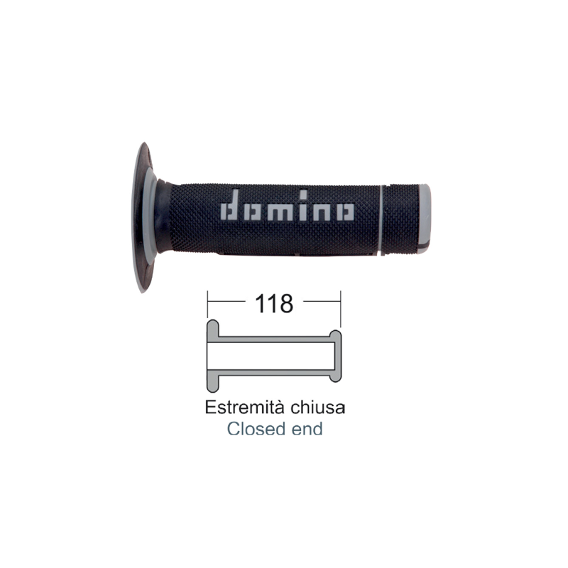 Domino Black/Grey Grips Cross Grips Domino