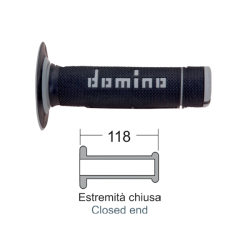 Manopole Domino Cross Nere/Grigie