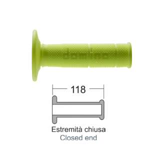 DOMINO Puños cross-enduro amarillo fluo Perillas Domino