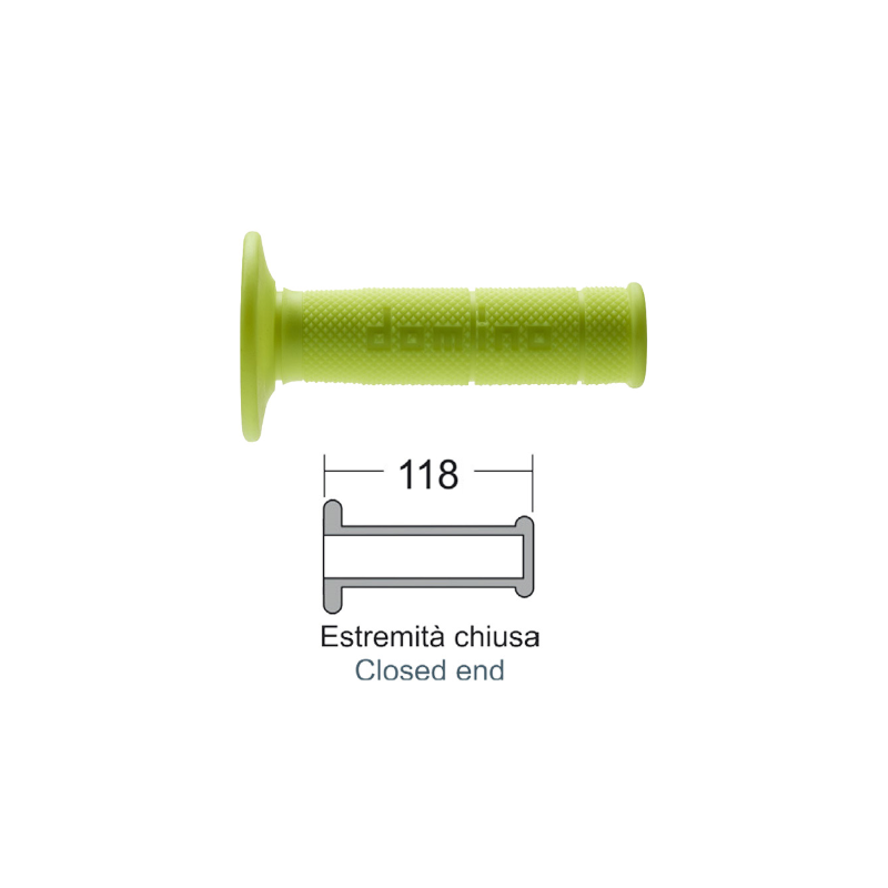 Domino Grips Cross-Enduro Yellow Fluo Grips Domino