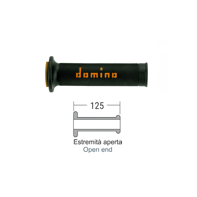 Domino Black/Orange Road Grips Grips Domino