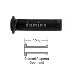 Manopole Domino Stradali Nero/Grigio