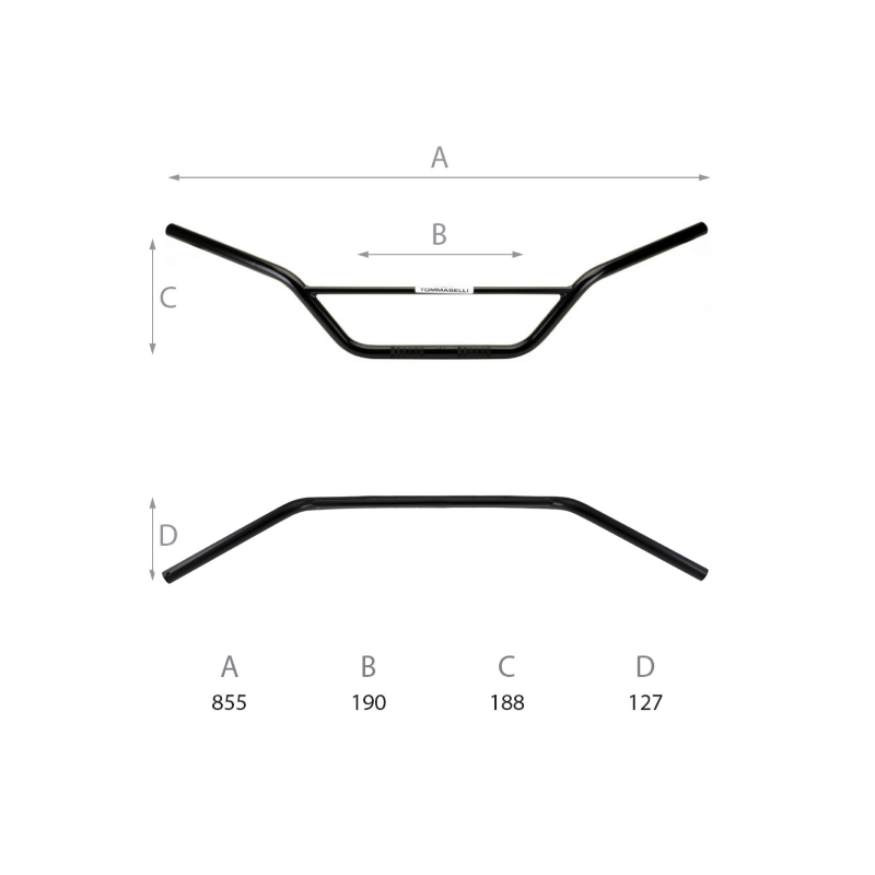 Guidon Domino Offroad L - 855mm Haltères Domino
