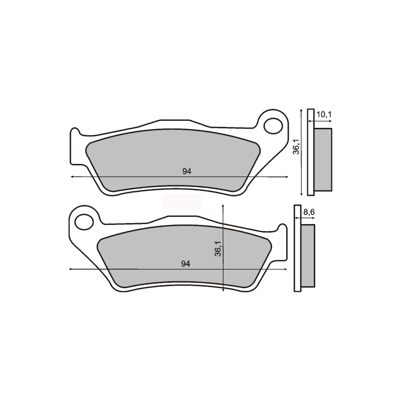 Plaquettes de frein frittées Sinter-Tech BMW R850C Plaquettes de frein RMS