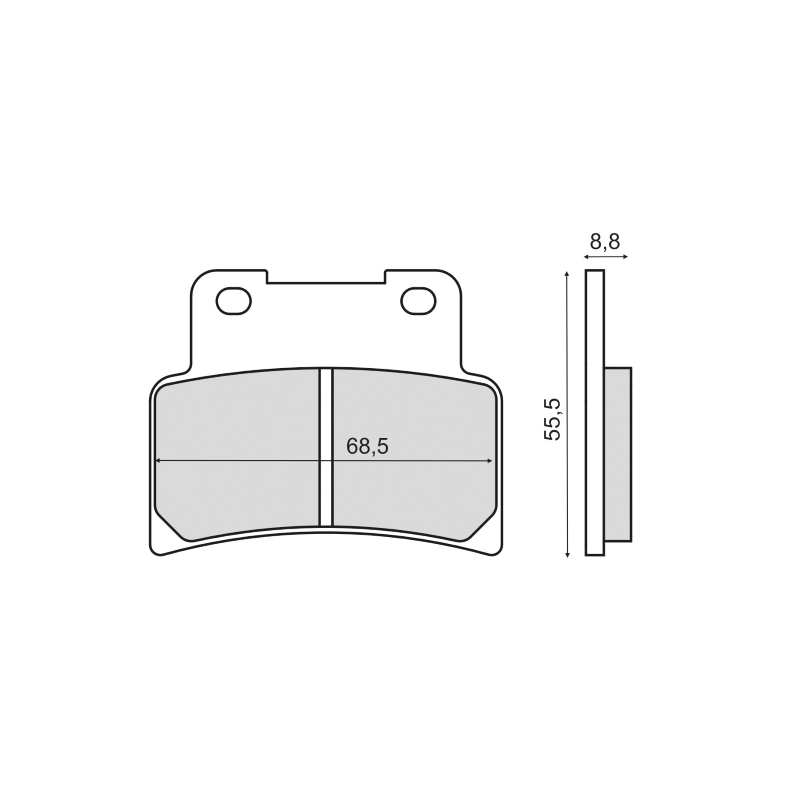 Plaquettes de frein frittées Sinter-Tech Aprilia RS 125cc Plaquettes de frein RMS