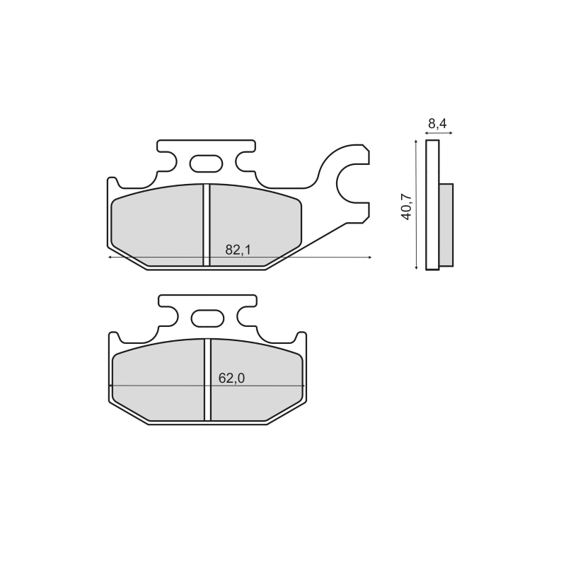 RMS Organic Brake Pads Suzuki Atv Lt-a 450cc Brake Pads RMS