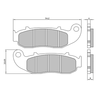 Plaquettes de Frein Frittée Sinter-Tech Fantic Enduro-Motard Plaquettes de frein RMS