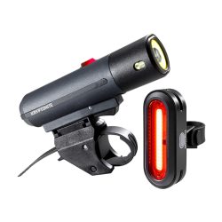 Kit d'éclairage Alley F-650 (650 lumens) + LED Cob Avenue R-50 - Noir Accessoires Kryptonite