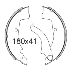 Mâchoires de frein RMS Classic Piaggio Ape CarMPV P601 mâchoires de frein Rms Classic