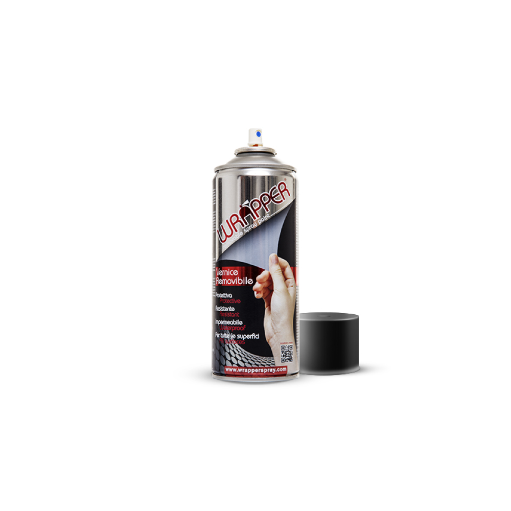 Bomboletta Vernice Rimovibile Wrapper Nero Opaco 400ml